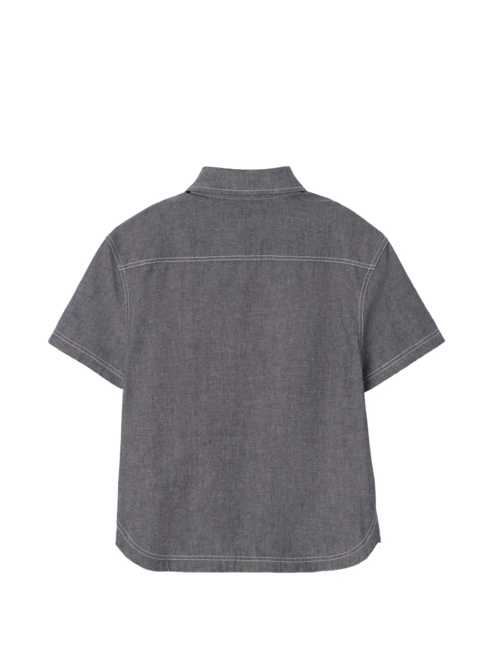 Burberry Kids cotton shirt Grijs