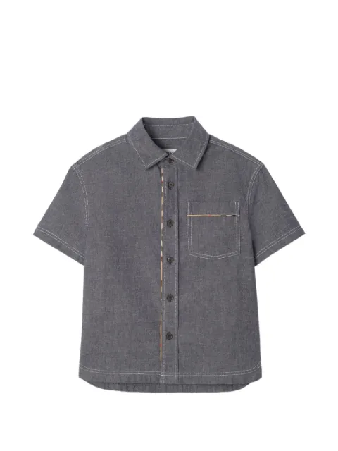 Burberry Kids camisa de algodón