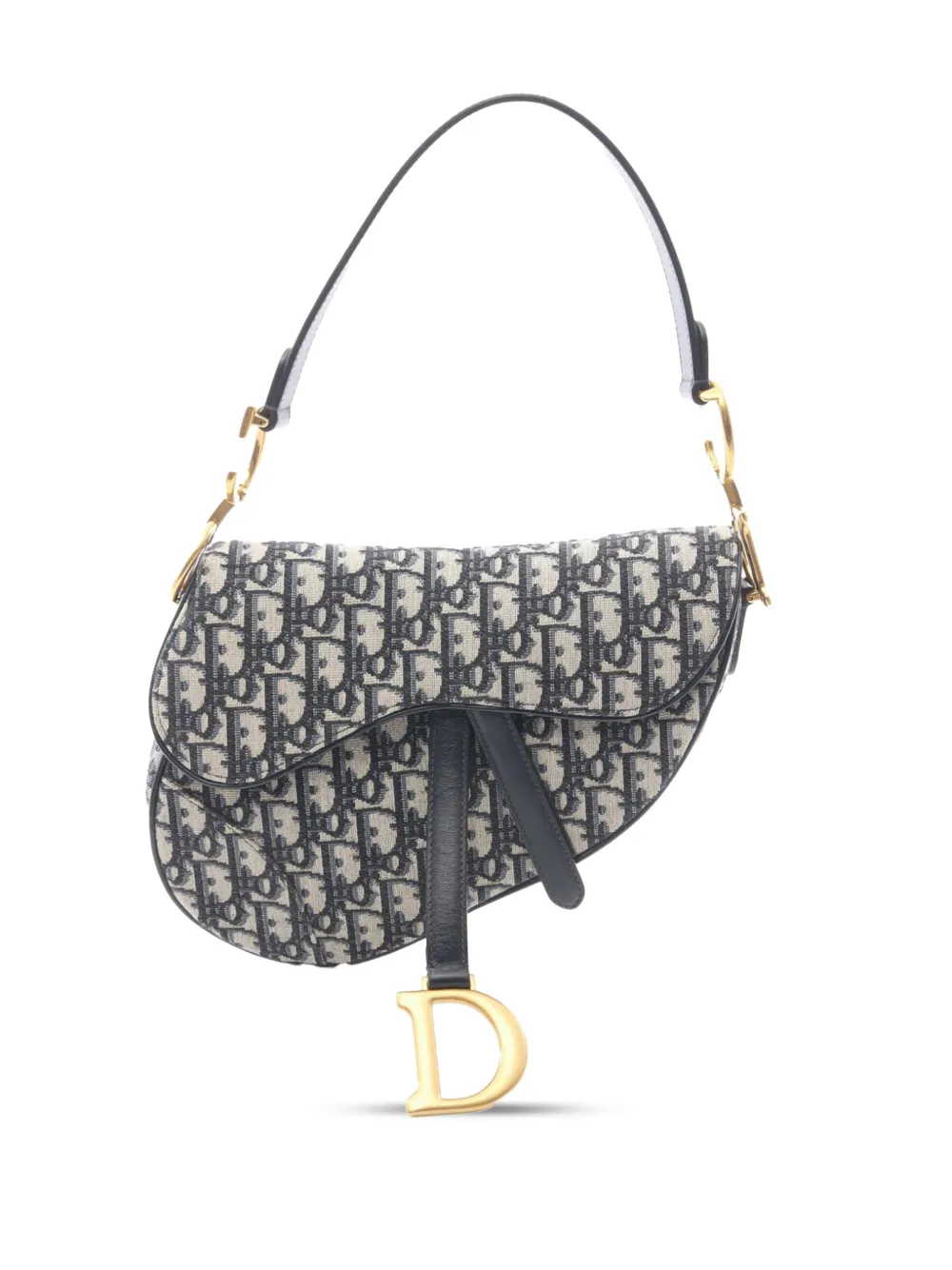Christian Dior Pre-Owned 2010-2026 Oblique Canvas Saddle Bag shoulder bag - Blue