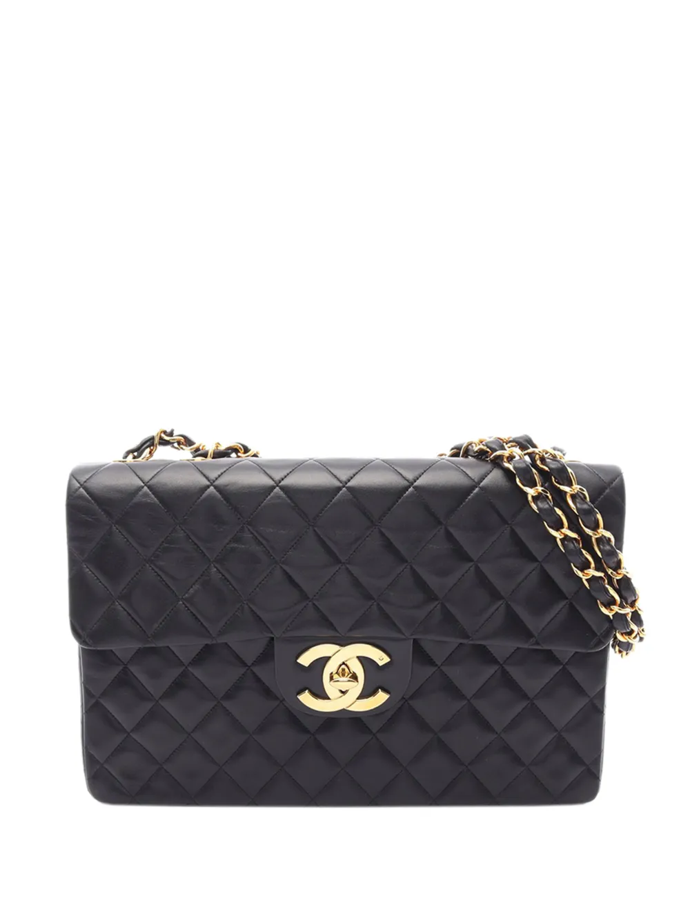 CHANEL Pre-Owned 1994-1996 Maxi Quilted Lambskin Single Flap shoulder bag - Nero