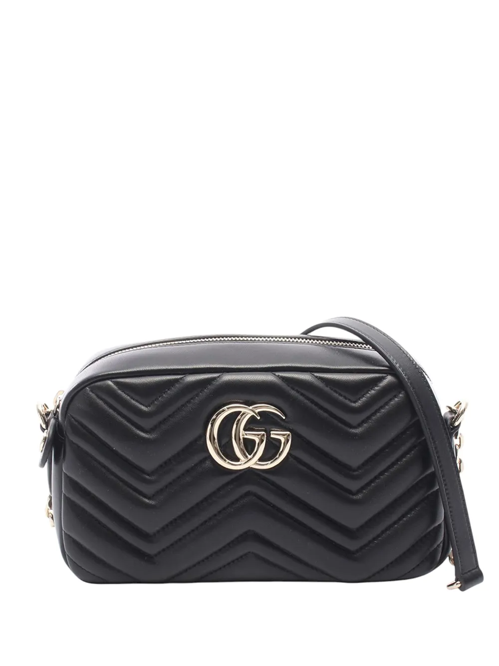 Gucci Pre-Owned 2016-2026 Small GG Marmont Matelasse Calfskin crossbody bag - Black
