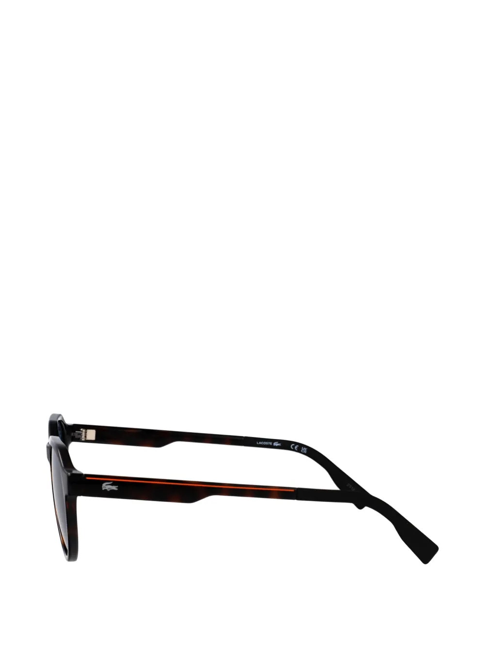 Lacoste Zonnebril met schildpadschild-design Bruin