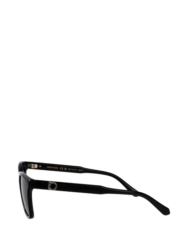 Ferragamo Eyewear ガンチーニ スクエア サングラス | ブラック