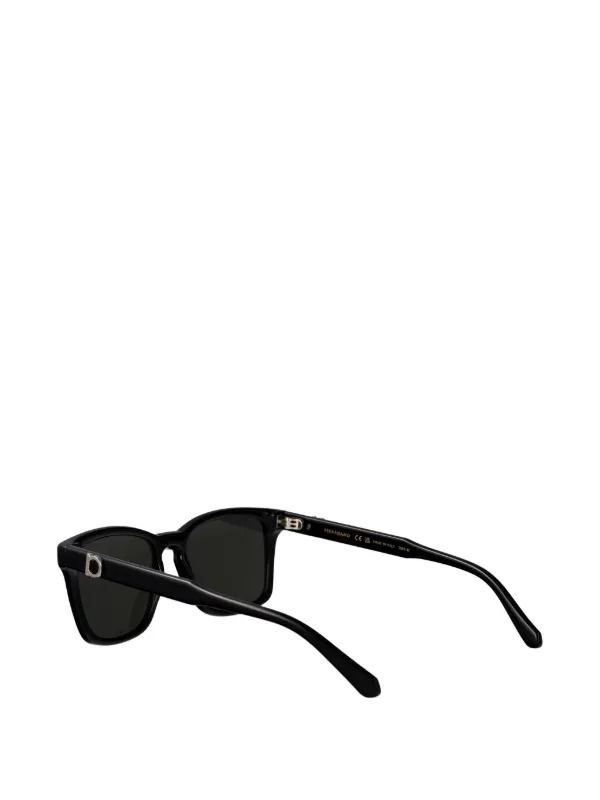 Ferragamo Eyewear ガンチーニ スクエア サングラス | ブラック