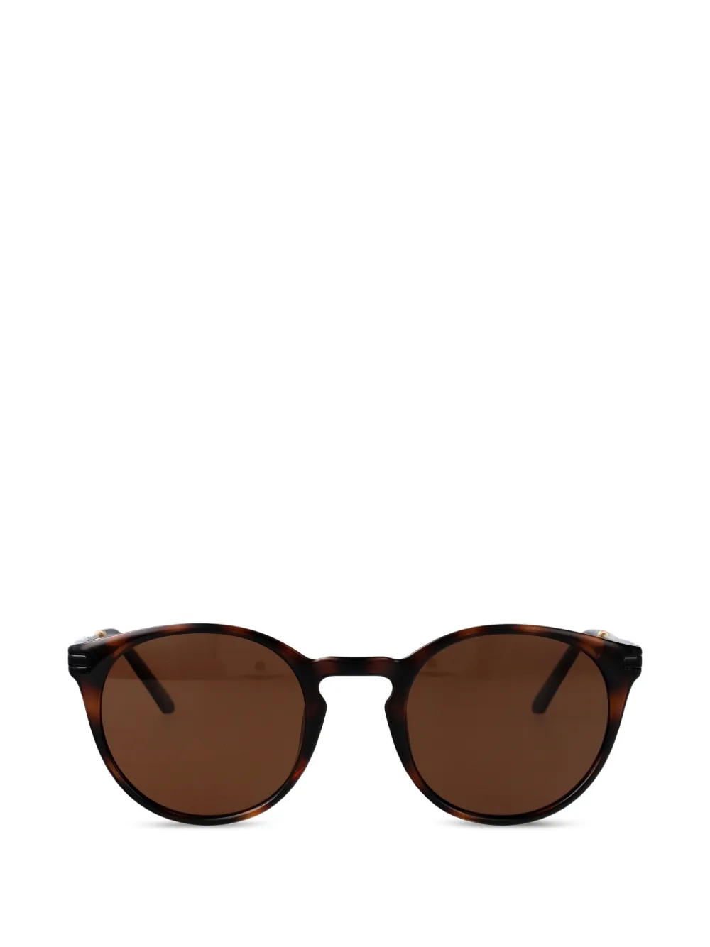Calvin Klein Jeans tortoiseshell-effect round-frame sunglasses - Marrone