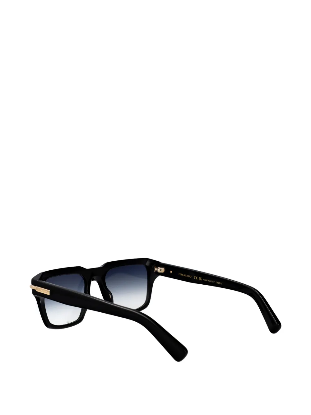 Ferragamo Eyewear Zonnebril met vierkant montuur Zwart
