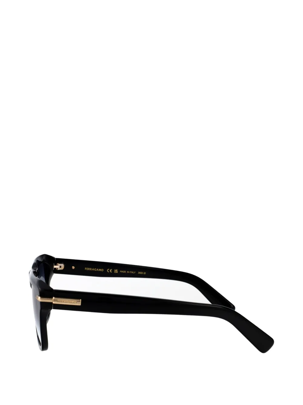 Ferragamo Eyewear Zonnebril met vierkant montuur Zwart