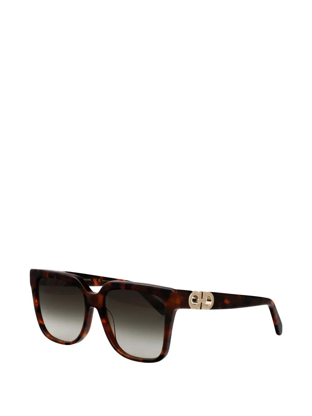 Ferragamo Eyewear Gancini bril met vierkant montuur Bruin