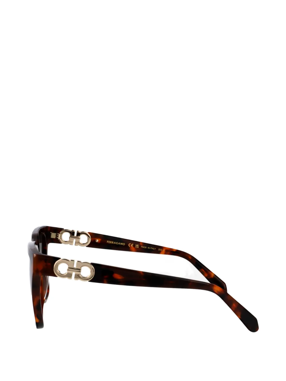 Ferragamo Eyewear Gancini bril met vierkant montuur Bruin
