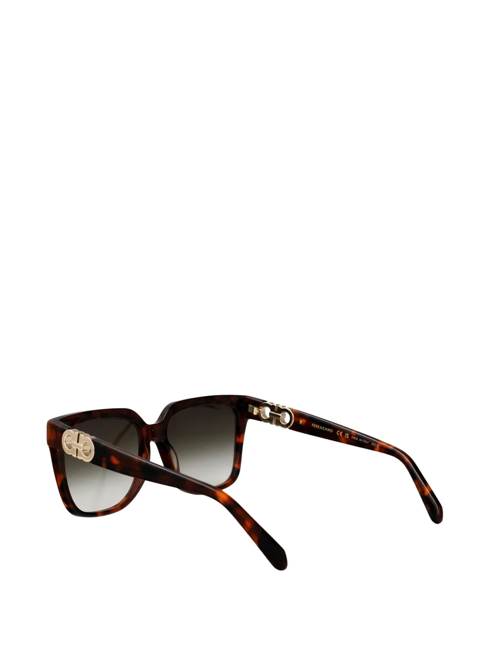 Ferragamo Eyewear Gancini bril met vierkant montuur Bruin
