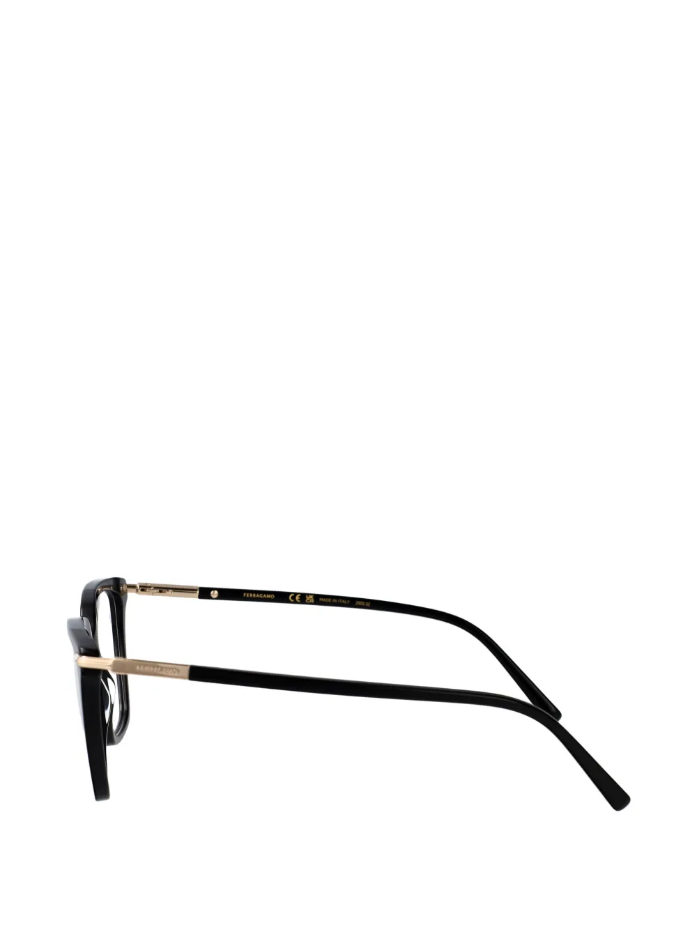 Ferragamo Eyewear SF3038 bril met gegraveerd logo Zwart