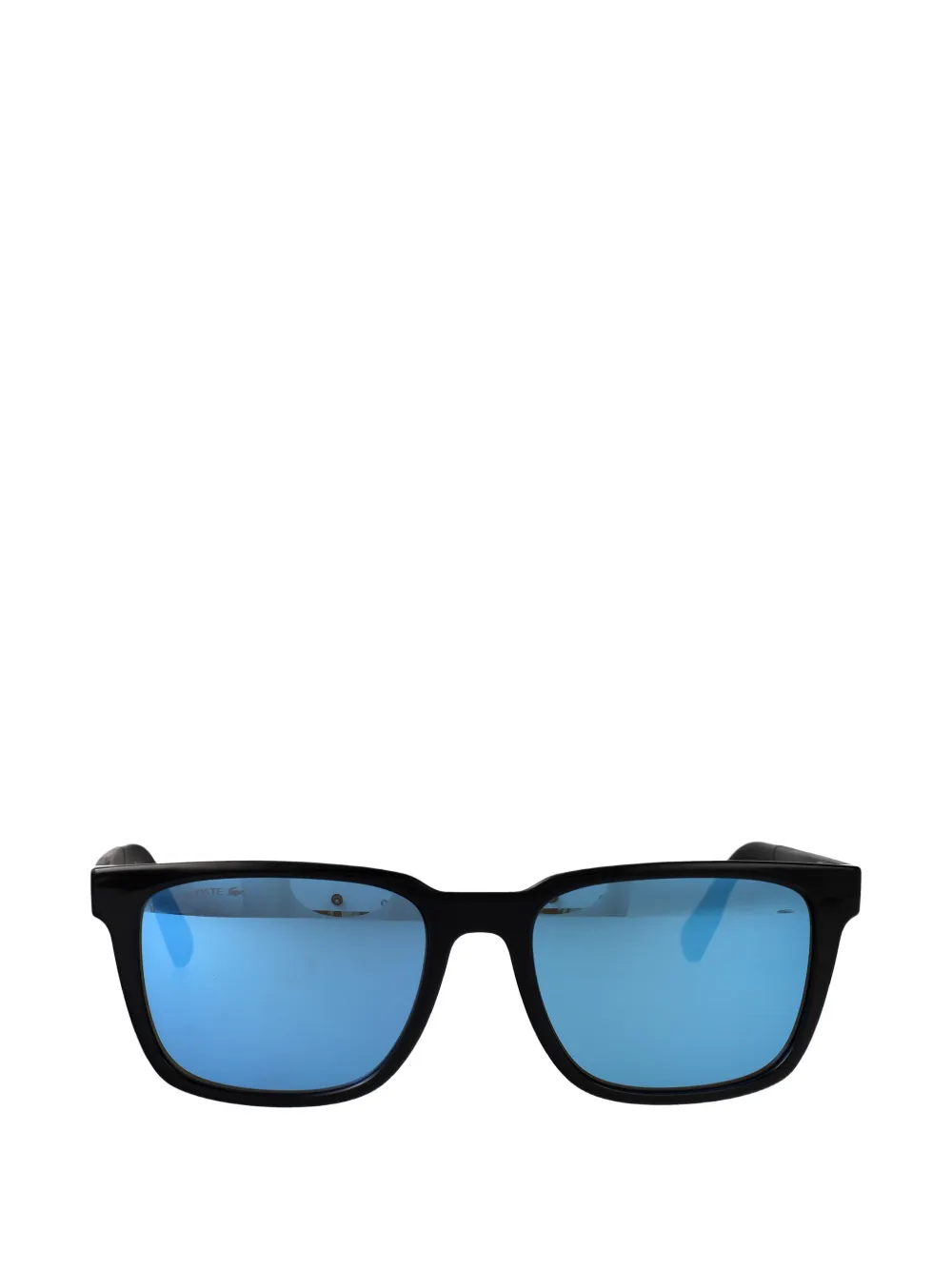 Lacoste logo-plaque rectangle-frame sunglasses - Nero