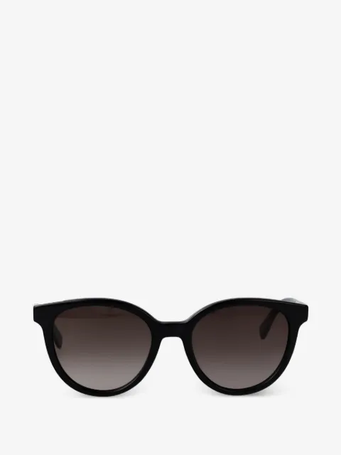 Longchamp logo-plaque round-frame sunglasses