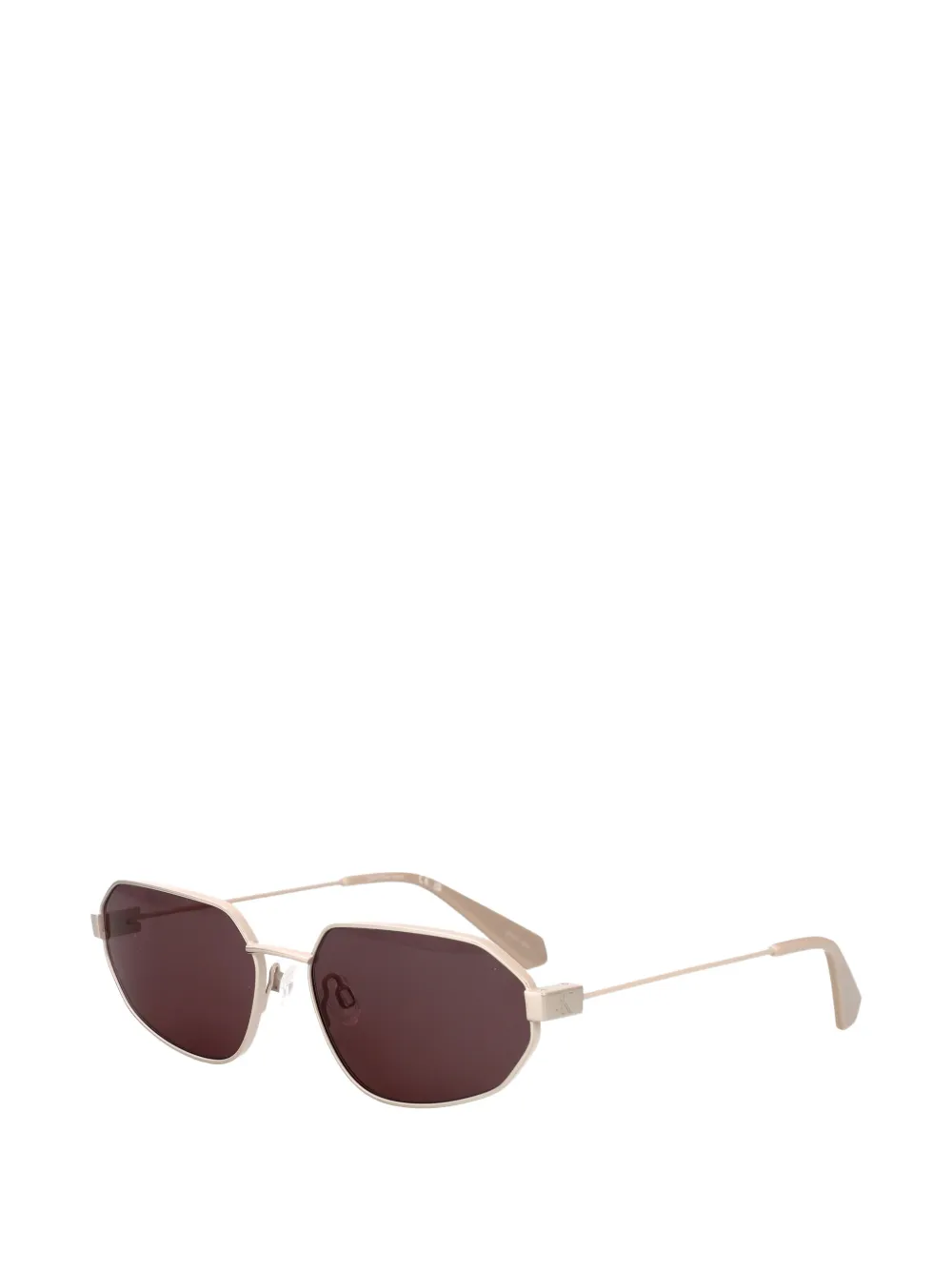 Calvin Klein Jeans Zonnebril met geometrisch montuur Beige