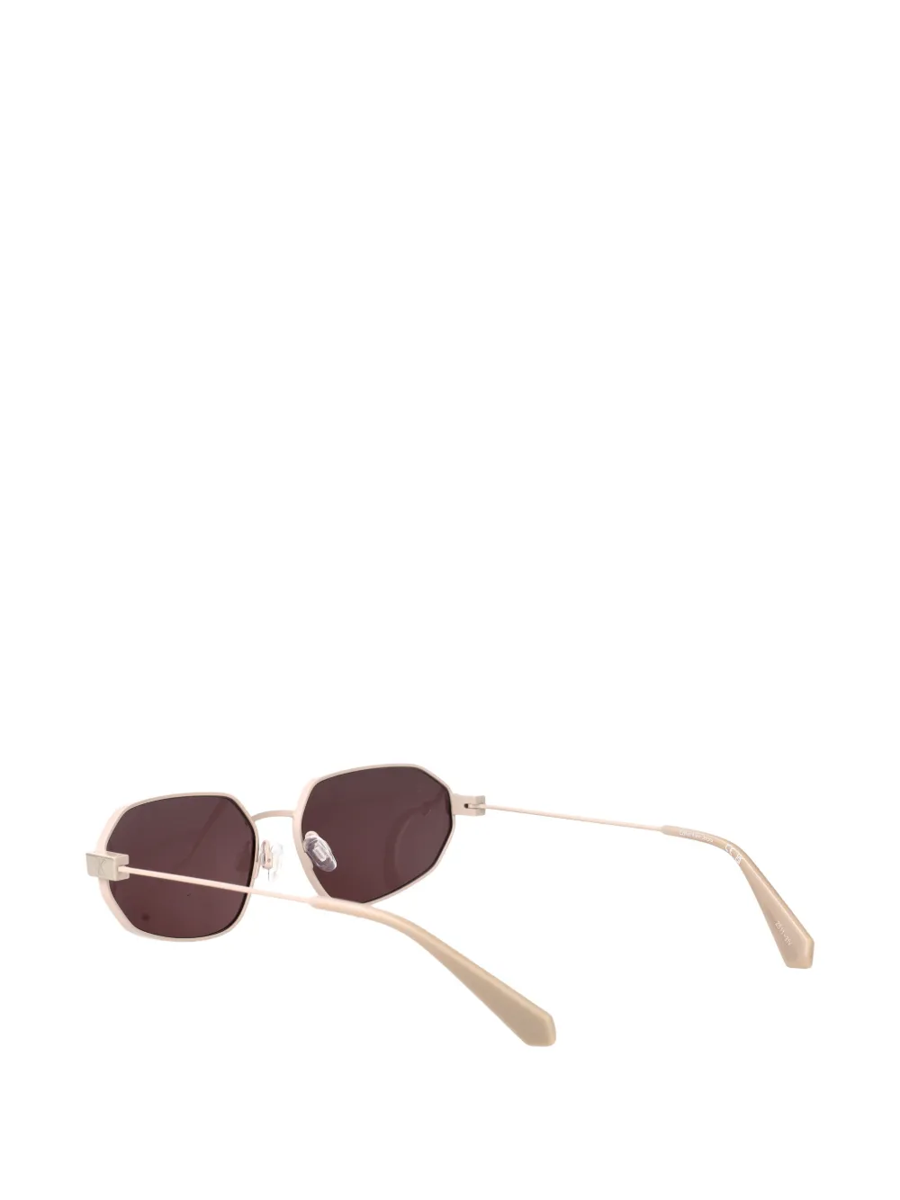 Calvin Klein Jeans Zonnebril met geometrisch montuur Beige