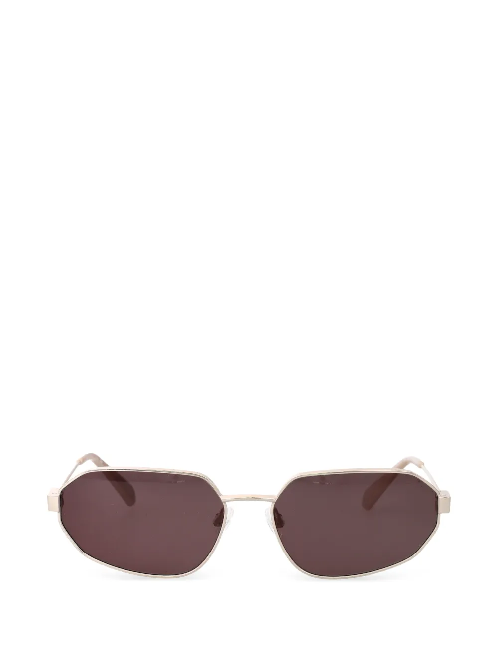 Calvin Klein Jeans geometric-frame sunglasses - Nude