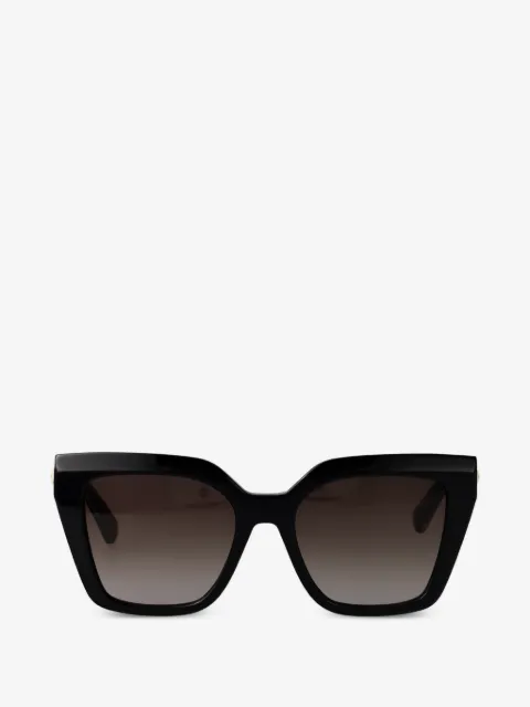 Longchamp square-frame bamboo-detail sunglasses