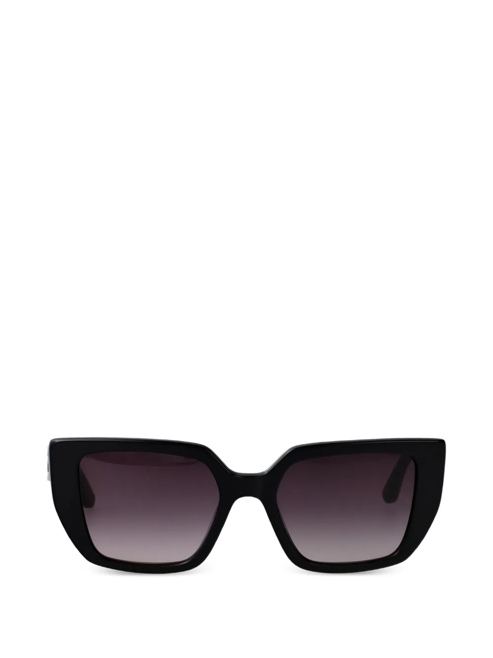 Karl Lagerfeld logo-plaque geometric-frame sunglasses - Nero