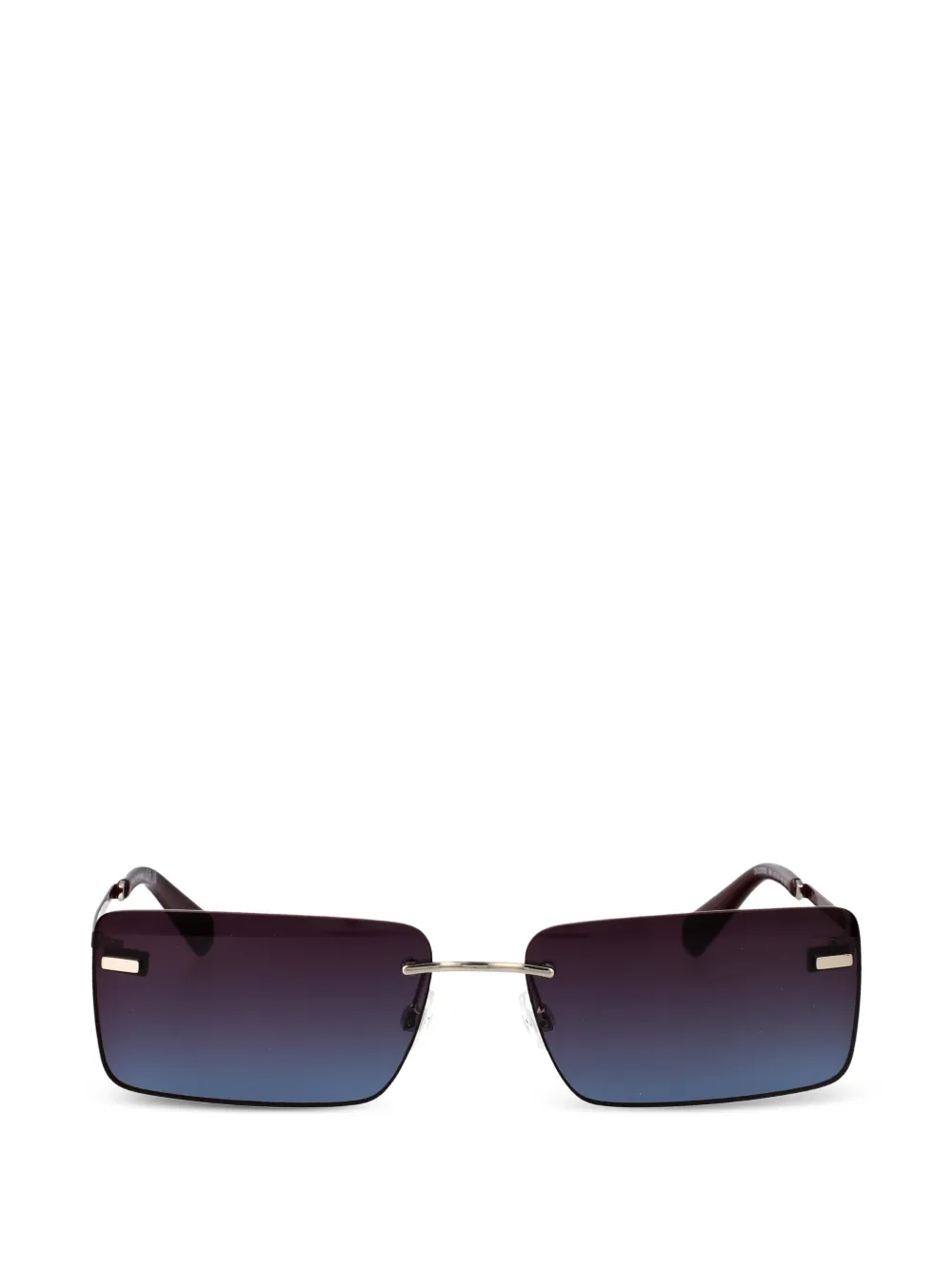 Calvin Klein Jeans rimless rectangle-frame sunglasses - Argento