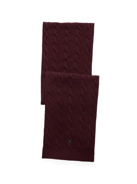 Polo Ralph Lauren cable-knit wool-cashmere scarf