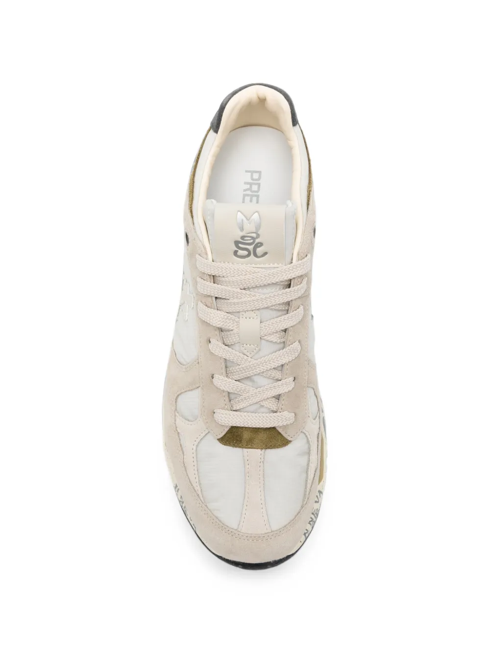 Premiata Mase suede-panelled sneakers Beige