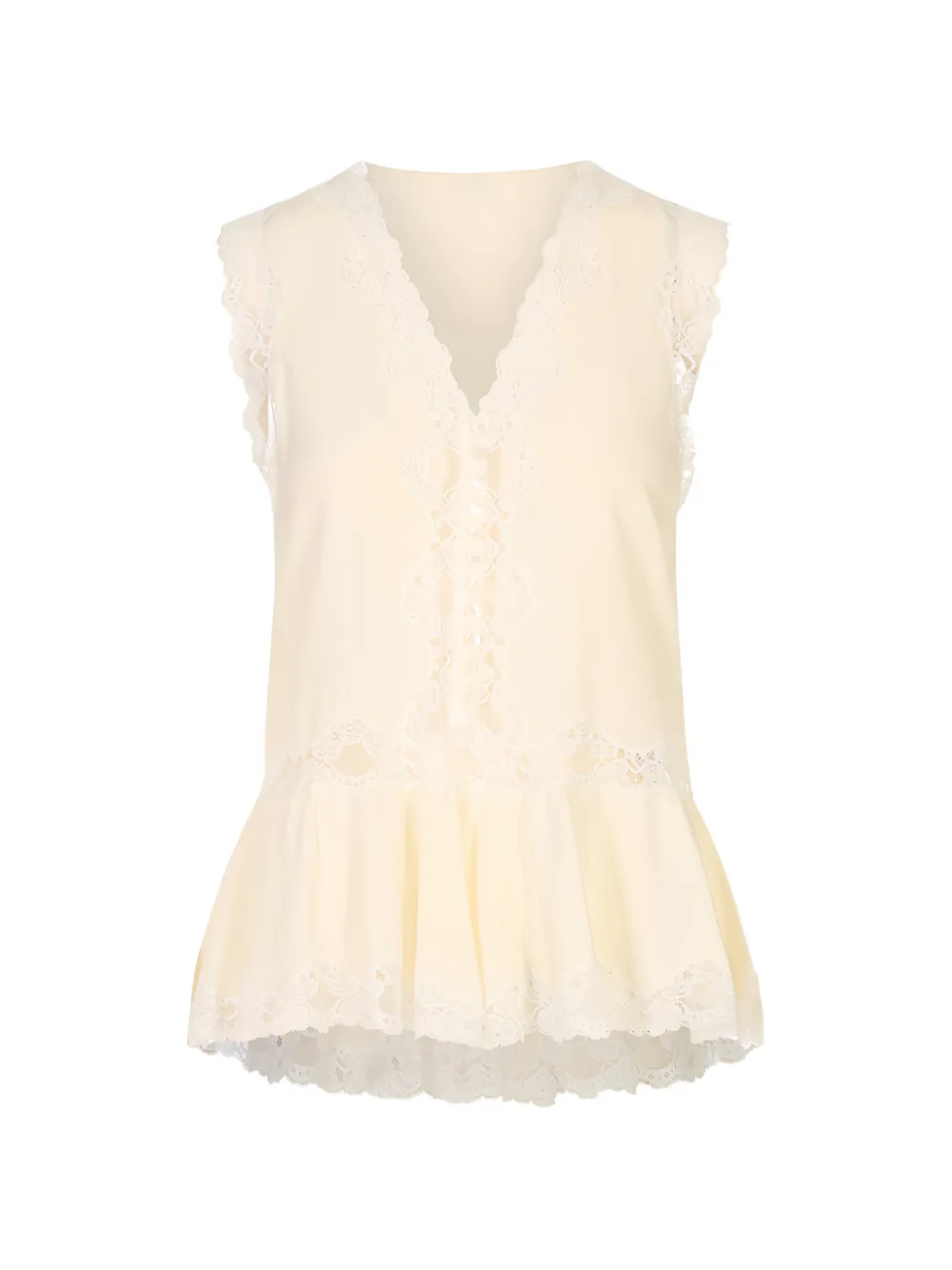 Chloé Blusa smanicata - Bianco
