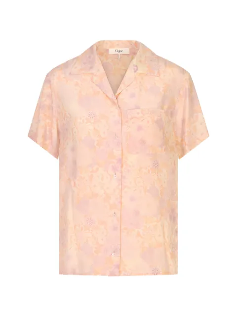 Chloé camisa con logo bordado