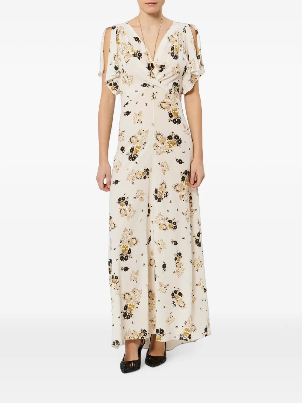 ISABEL MARANT Falja jurk Beige