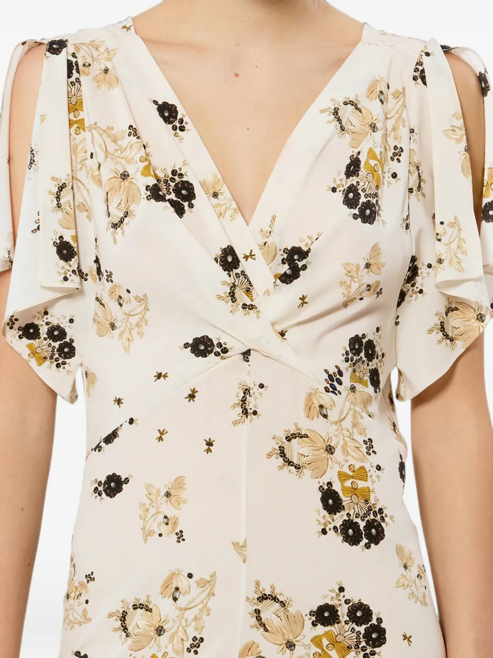 ISABEL MARANT Falja jurk Beige
