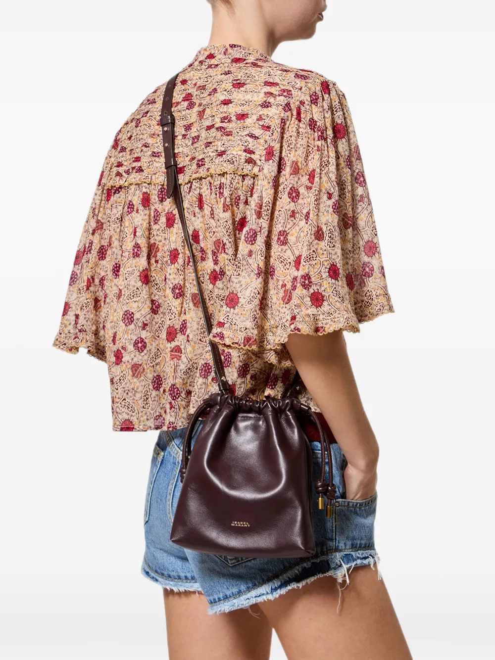 ISABEL MARANT Silven Mini tas met schouderband Rood