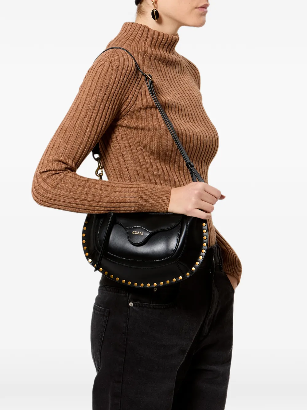 ISABEL MARANT Moon Pocket schoudertas Zwart