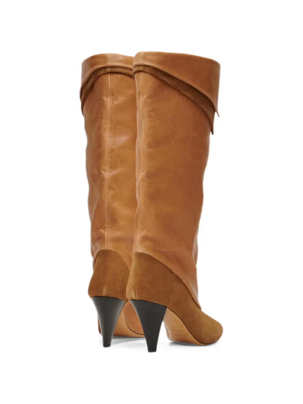 ISABEL MARANT Lezra pointed-toe panelled high boots Bruin