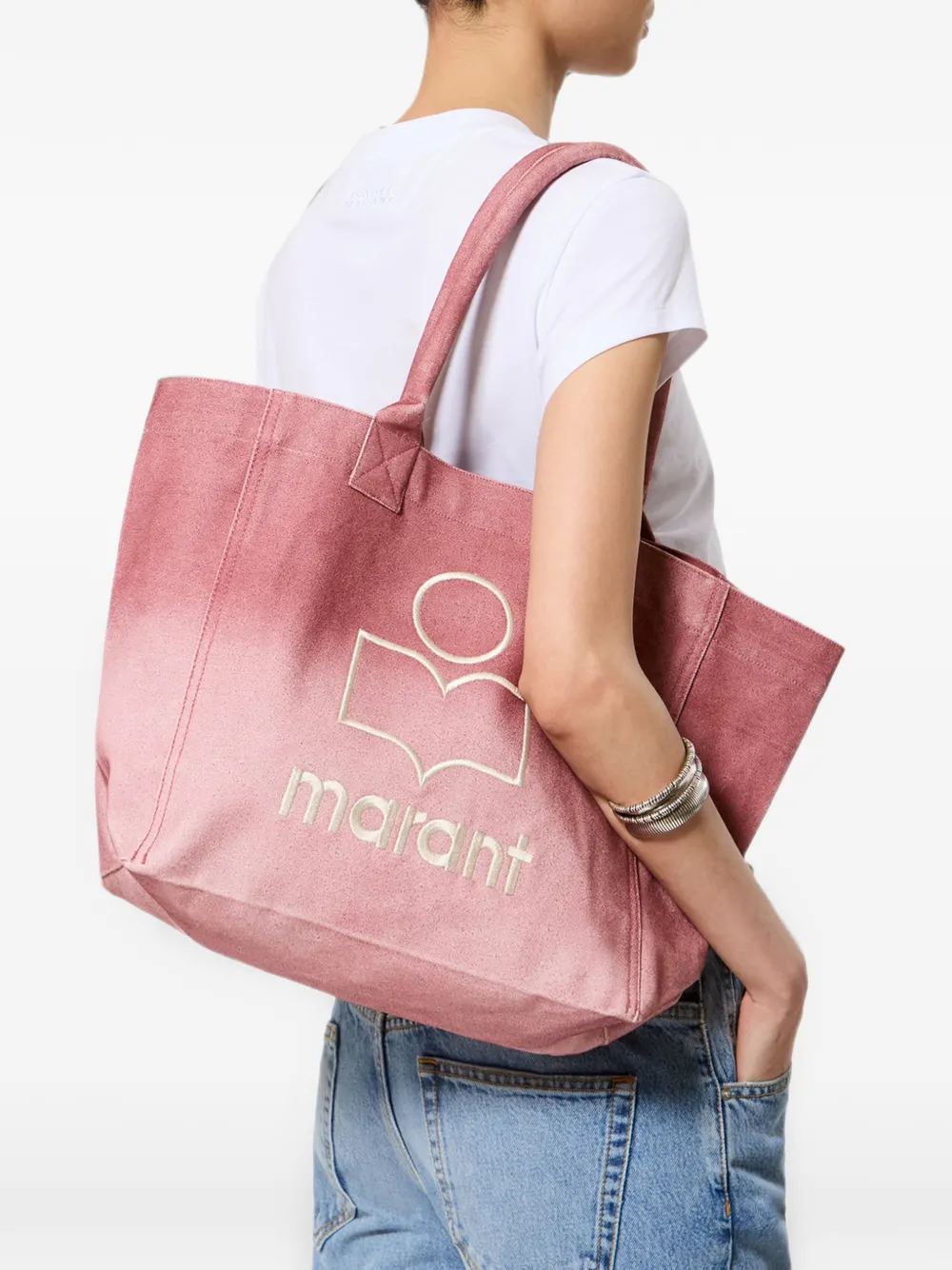 ISABEL MARANT Yenky kleine shopper Roze