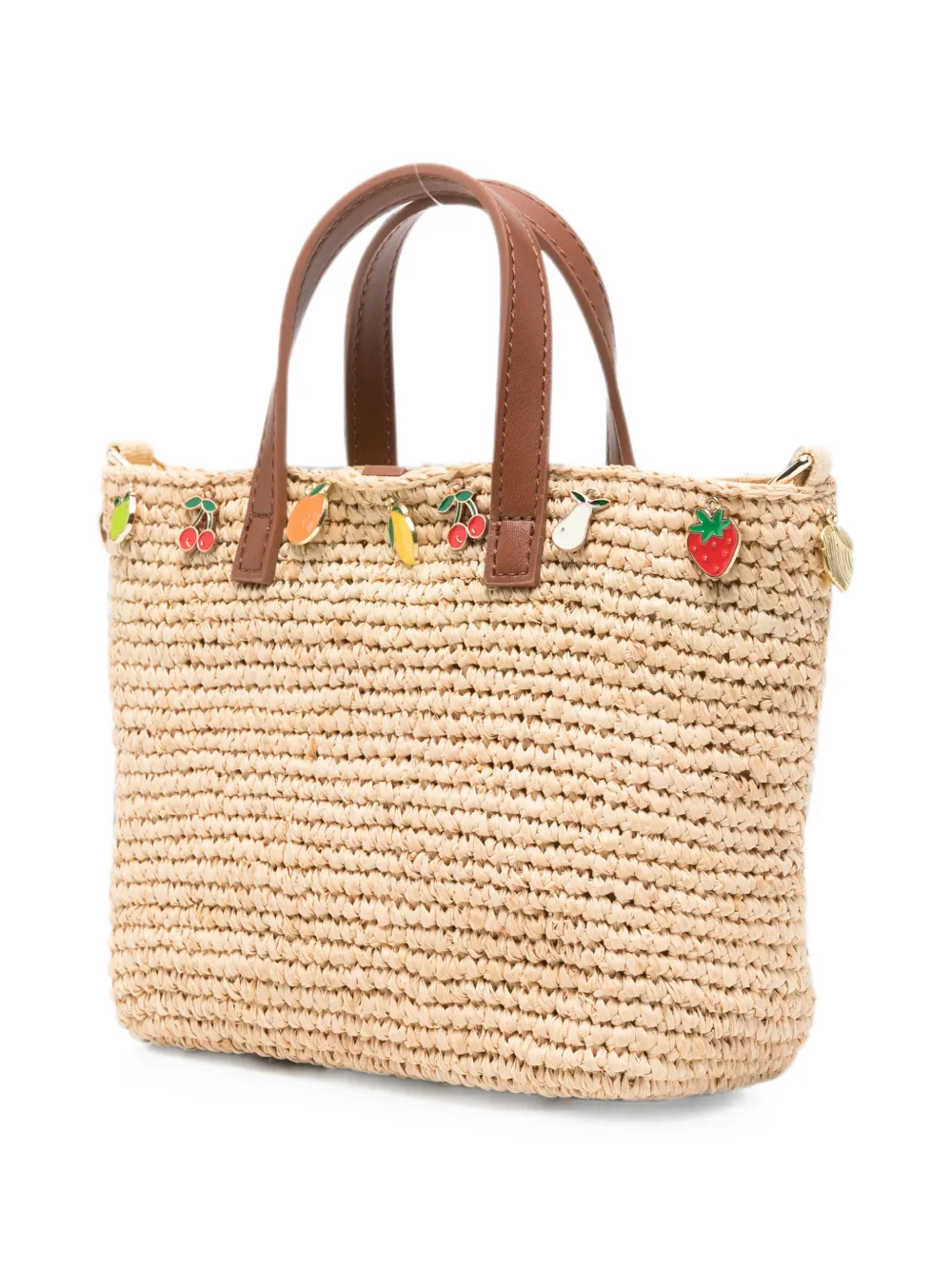 MC2 Saint Barth City mini-shopper met fruitbedel Beige