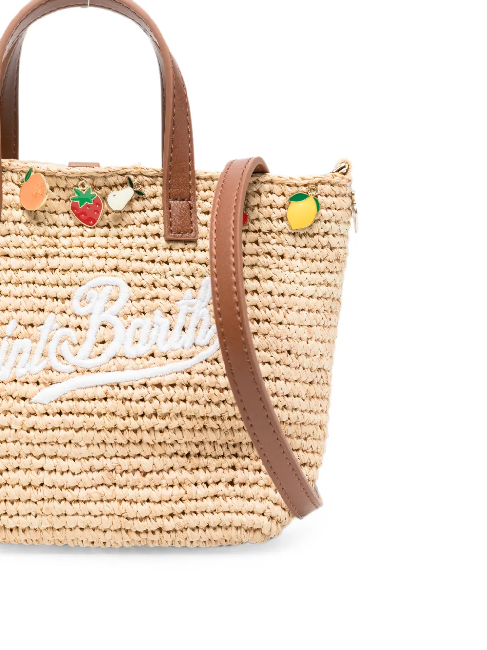 MC2 Saint Barth City mini-shopper met fruitbedel Beige