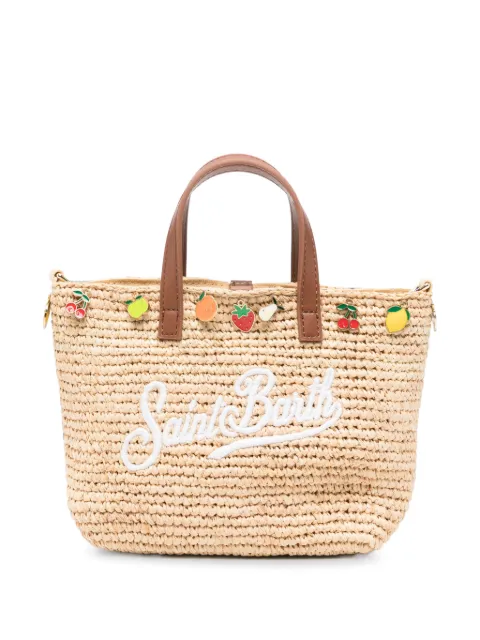 MC2 Saint Barth fruit-charm logo-embroidered tote bag