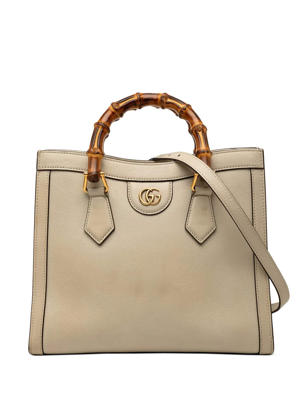 Gucci Pre-Owned 2016-2026 Small Calfskin Bamboo Diana satchel - Brown