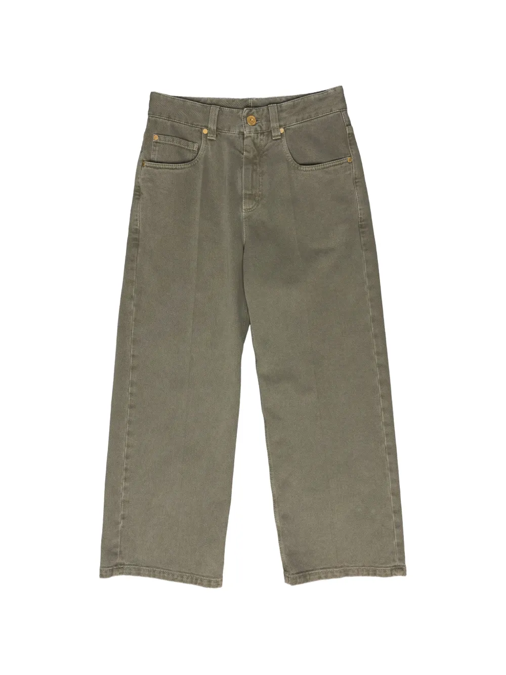 Brunello Cucinelli washed-effect straight-leg jeans - Verde