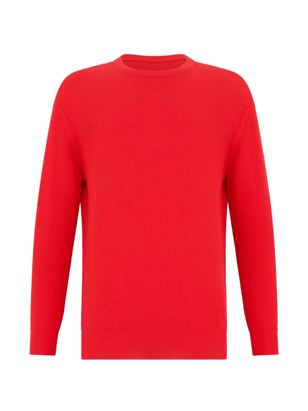Fedeli waffle-knit cotton sweater - Rosso