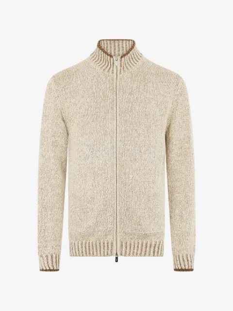 Fedeli zip-up high-neck cardigan