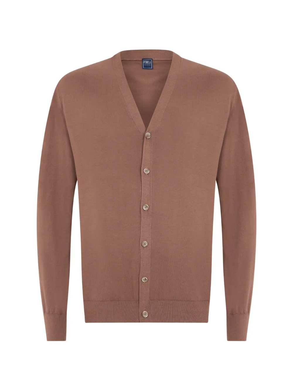 Fedeli V-neck cardigan - Braun