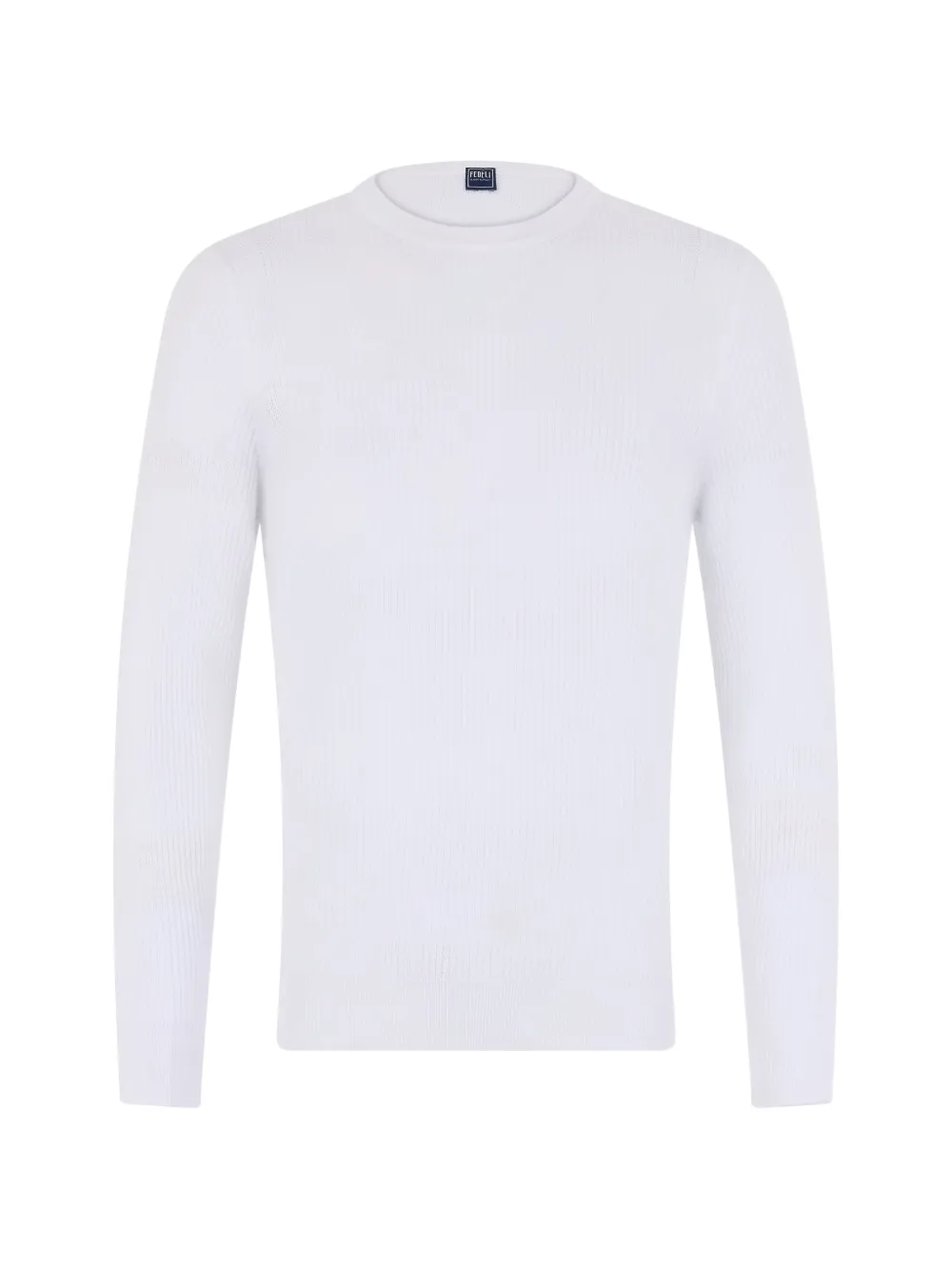Fedeli round-neck cotton sweater - Weiß