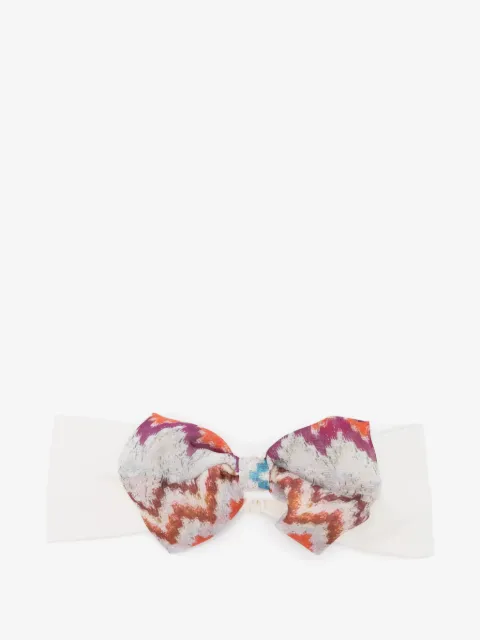 Missoni Kids hårbånd med zigzag-tryk og sløjfe