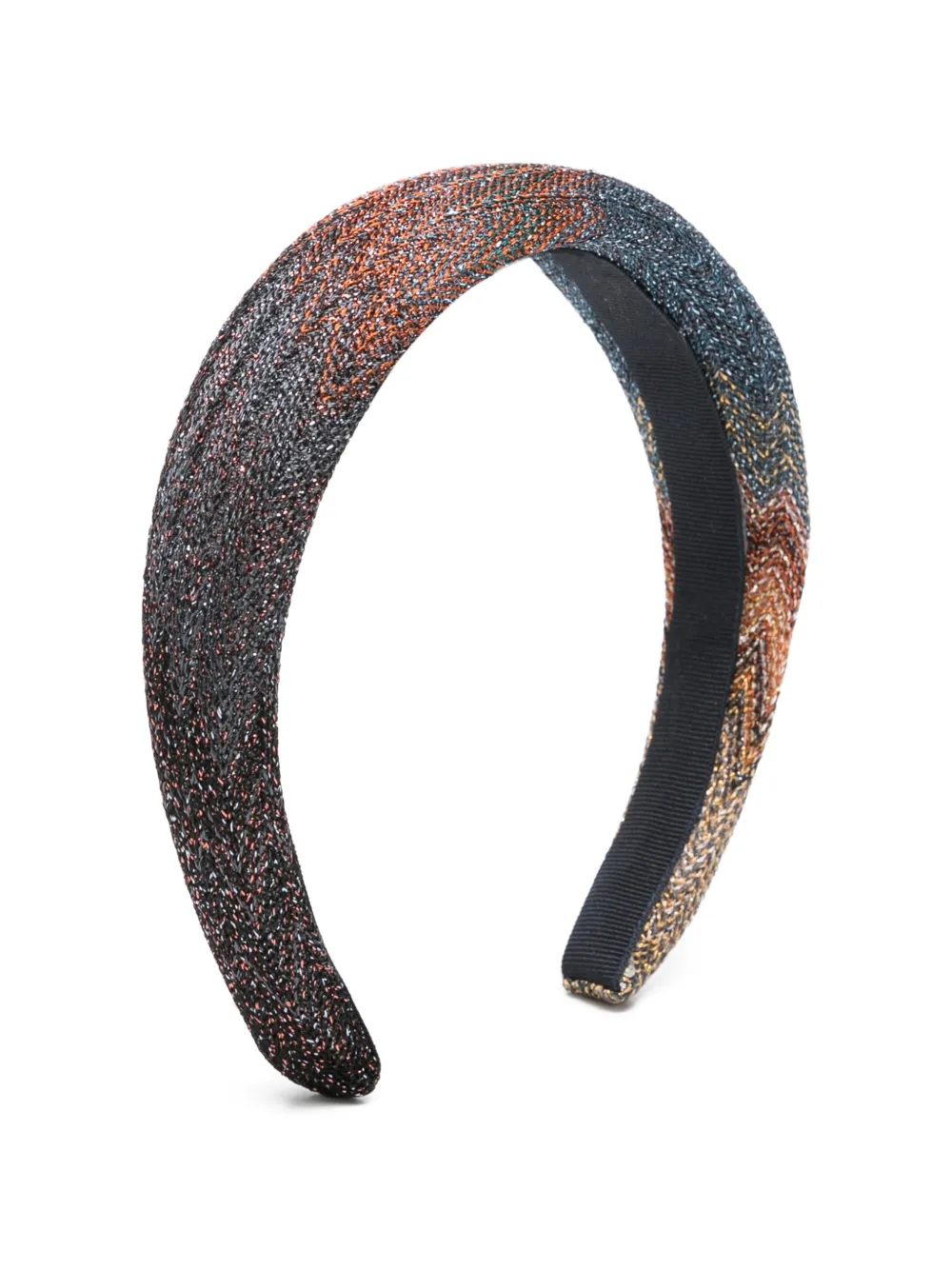 Missoni Kids zigzag-knit padded headband - Blu
