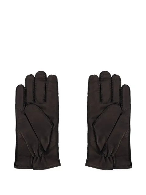 Orciani stitched-detail leather gloves