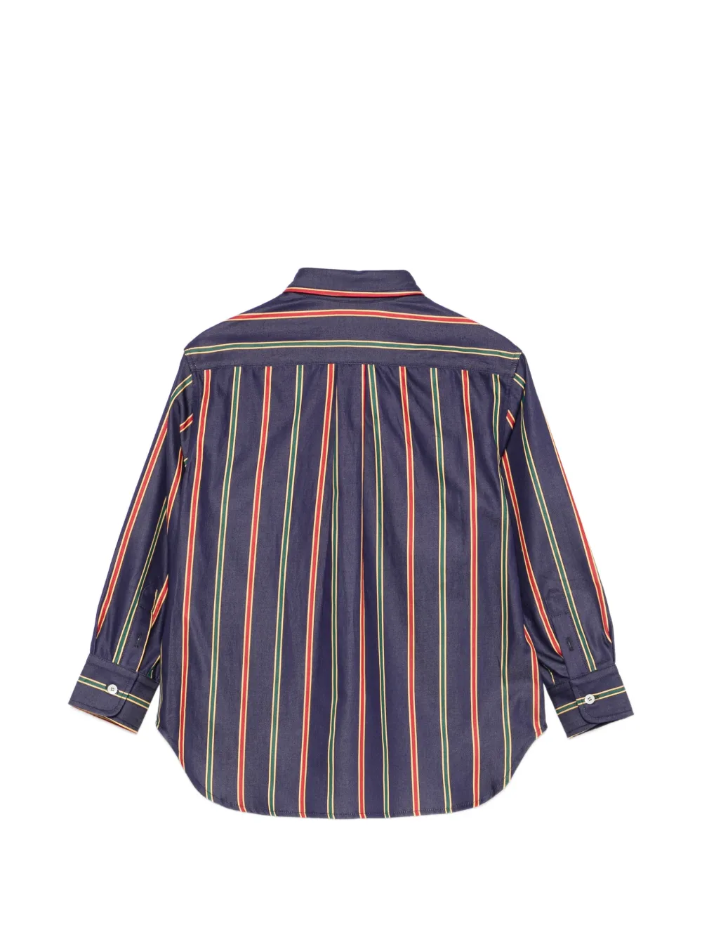 ETRO KIDS Gestreept shirt met Pegasus-borduurwerk Blauw