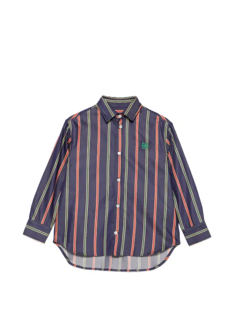 ETRO KIDS Pegasus-embroidery striped shirt