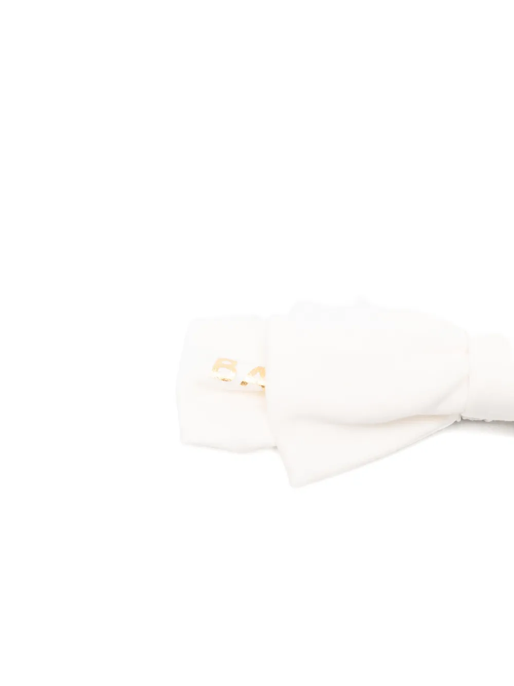 Balmain Kids Haarband met strik-detail en logo-print Beige