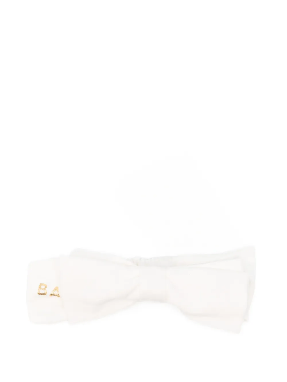 Balmain Kids bow-detail logo-print headband - Toni neutri