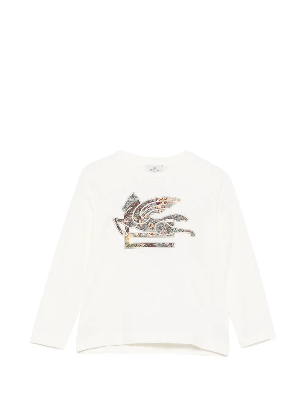 Etro Kids' Pegasus-embroidery T-shirt In Neutral